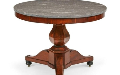 A Louis Philippe mahogany center table