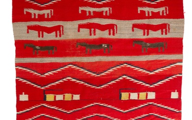 A Navajo pictorial blanket