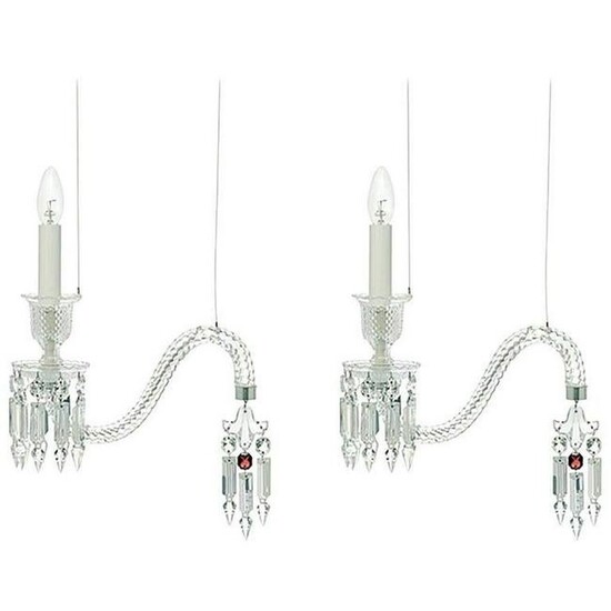 A PAIR OF FANTOME BACCARAT PENDANT LIGHTS