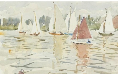 Â§ PAUL LUCIEN MAZE (FRENCH 1887-1979) YACHTS IN SUMMER