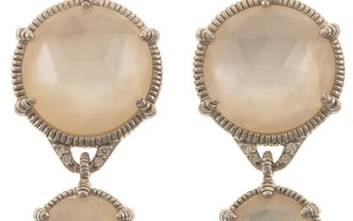 A Pair of Gem Set Earrings in 14K by J. Ripka