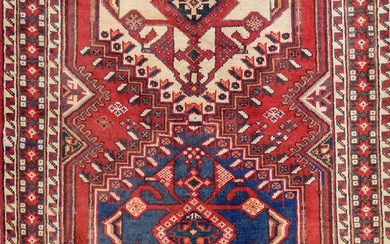 A Persian Hand Knotted Meshkin Runner, 302 X 110