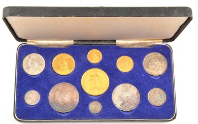 A Queen Victoria 1887 Jubilee eleven-coin specimen set.