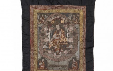 A Sino Tibetan Thangka of a Lama