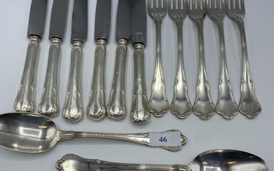 A collection of continental 800 marked silver flatware and...