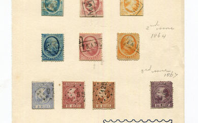 A collection of stamps in an album, stock book, album leaves, including British Commonwealth, Nether