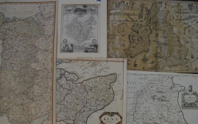 A good lot of antique and other maps of...