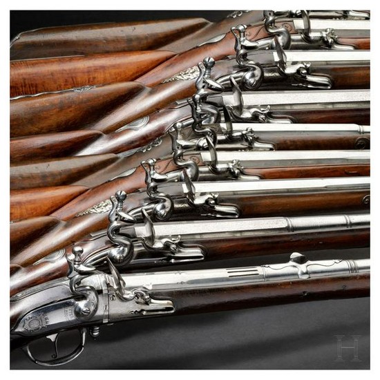 A group of 32 guns from the Armoury of the Royal House