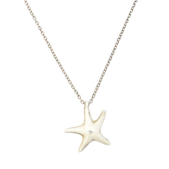A silver 'Starfish' necklace by Elsa Peretti for Tiffany & Co.