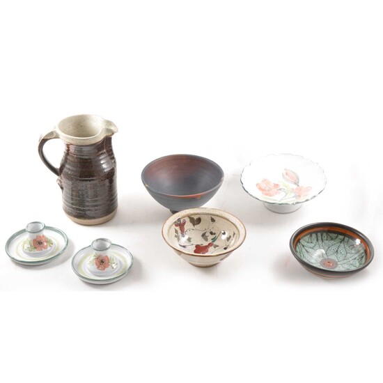 A small collection of studio ceramics