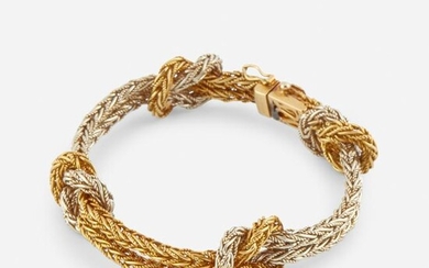 A two-tone eighteen karat gold bracelet, Buccellati