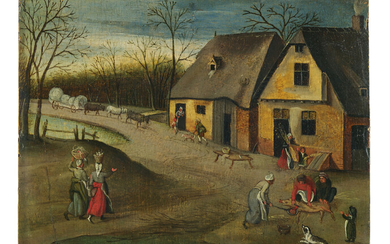 ABEL GRIMMER (ANVERS VERS 1570-1619), L'Automne ou Les travaux de la ferme