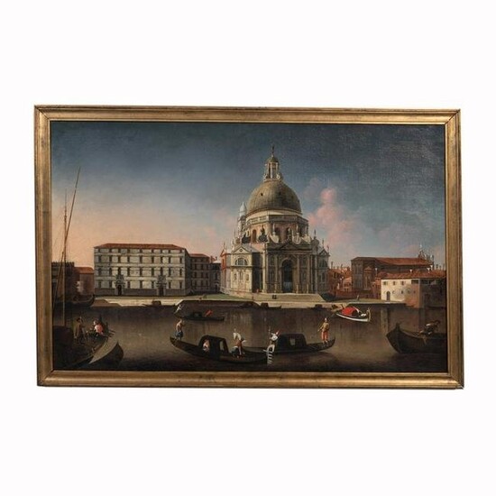 AFTER MARIESCHI, GRAND CANAL SCENE OIL ON CANVAS