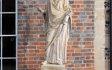 AFTER THE ANTIQUE, A RARE TERRACOTTA STATUE OF THE CAPITOLINE FLORA BY THE PULHAM POTTERY