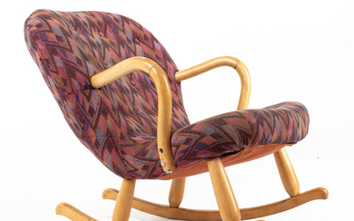 ARNOLD MADSEN. Attributed. A rocking chair, “Muslinge”/“Clam Chair”, mid 20th century.