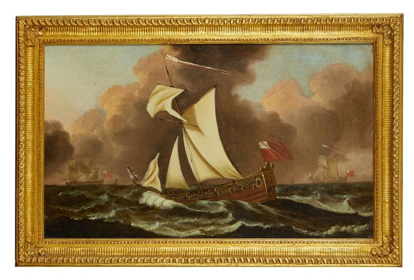 ARTIST UNKNOWN (British, eighteenth/nineteenth century) British Ship oil on canvas