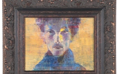 Abstract Portrait Oil Painting of Young Man, 2013
