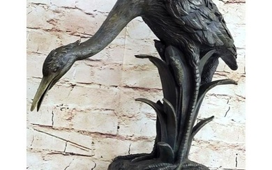 After Bugatti, Marsh Heron Bronze Sculpture