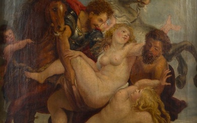 After Peter Paul Rubens (1577-1640) 'Rape of the Daughters of Leucippus' Oil on Canvas