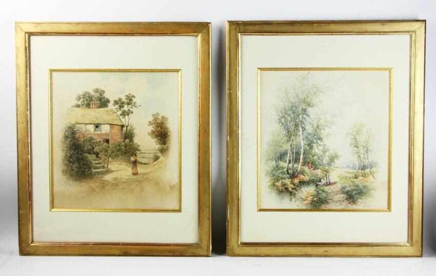 Albert Bowers, Pair of 19th Century Watercolors