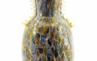 Amedeo Rossetto - Murano glass vase murrine with gold