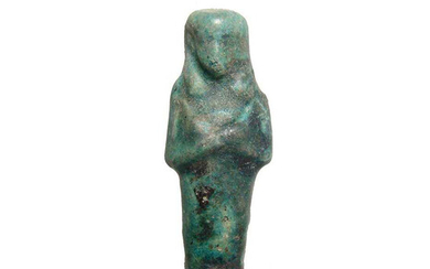 An Egyptian blue-green glazed ushabti