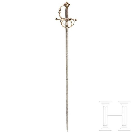 An Italian or Spanish gilt ceremonial sword, circa 1560