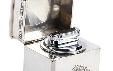 An Italian silver 800/1000 table lighter - 1970s, Gucci...