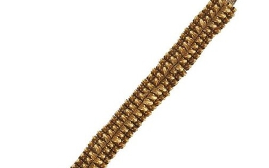 An early 20th century Indian gold bracelet, composed...
