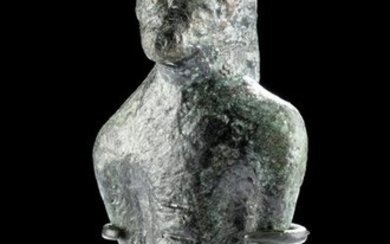 Ancient Iberian Bronze Standing Nude Male Figure