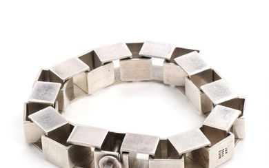 Anni & Bent Knudsen: A sterling silver bracelet. Design no. 237. L. 25 cm. Weight app. 155.5 g.