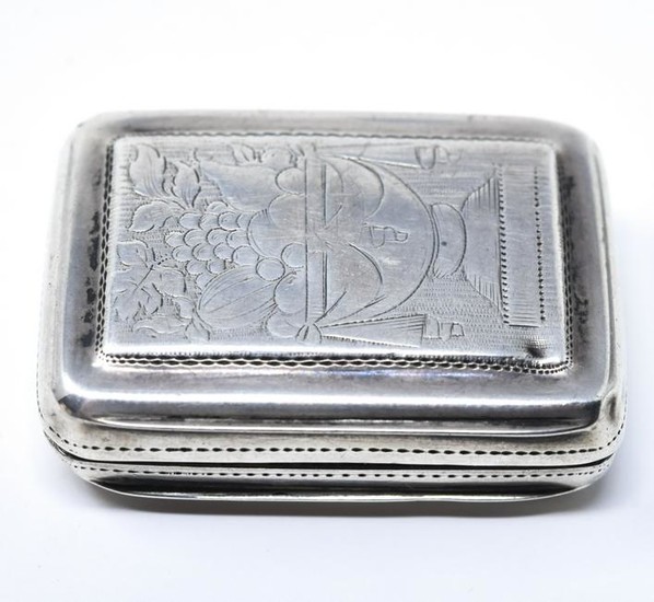 Antique C 1857 Sterling Silver Vinaigrette Case