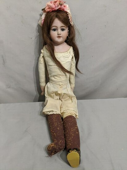 Antique Dora Petzold Germany Bisque & Leather Doll
