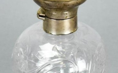 Antique English Sterling & Enamel Perfume Bottle
