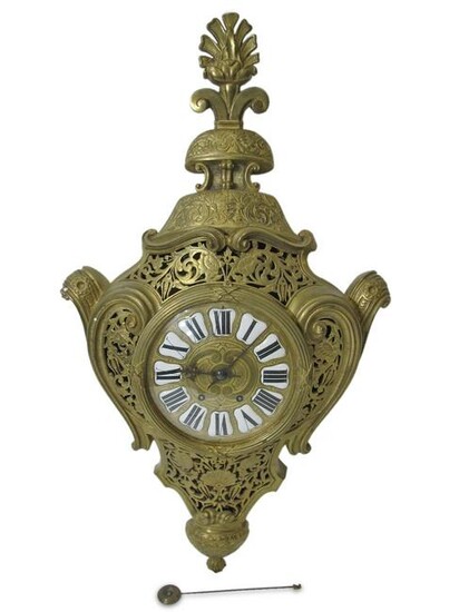 Antique French Marti bronze wall clock