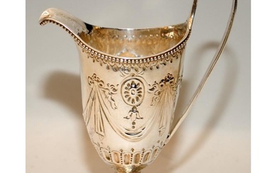 Antique George III sterling silver helmet creamer milk jug. ...