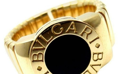 Authentic Bulgari Bvlgari Tubogas Black Onyx Yellow