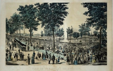 B. F. Smith Jr. Lithograph View of the Water Celebration on Boston Common