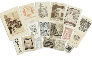 (BOOKPLATES). Notable collection of bookplates belonging to Jewish personalities...