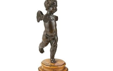BRONZE FIGURE OF A PUTTO EARLY 18TH CENTURY
