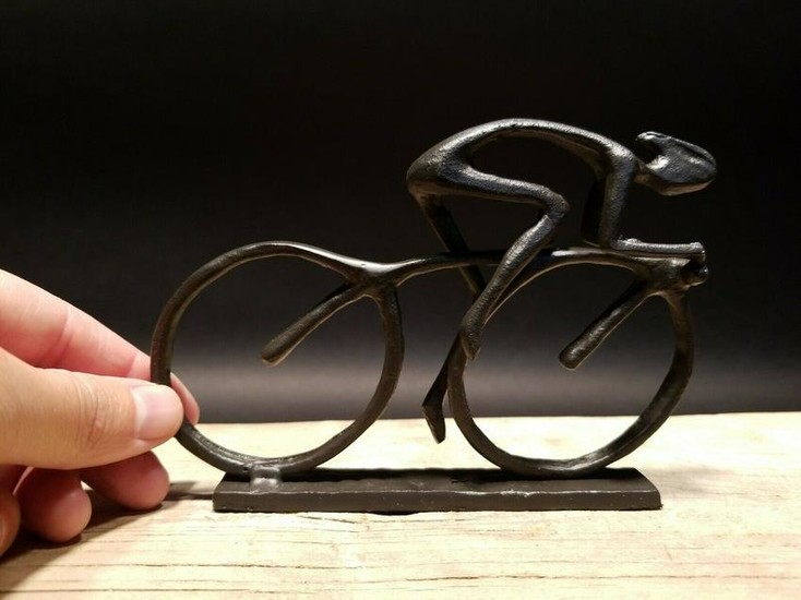 Bicycle Bike Rider Racer Figurine Statue Paperweight