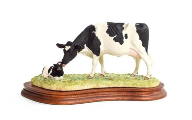 Border Fine Arts 'Holstein Friesian Cow And Calf', model No....