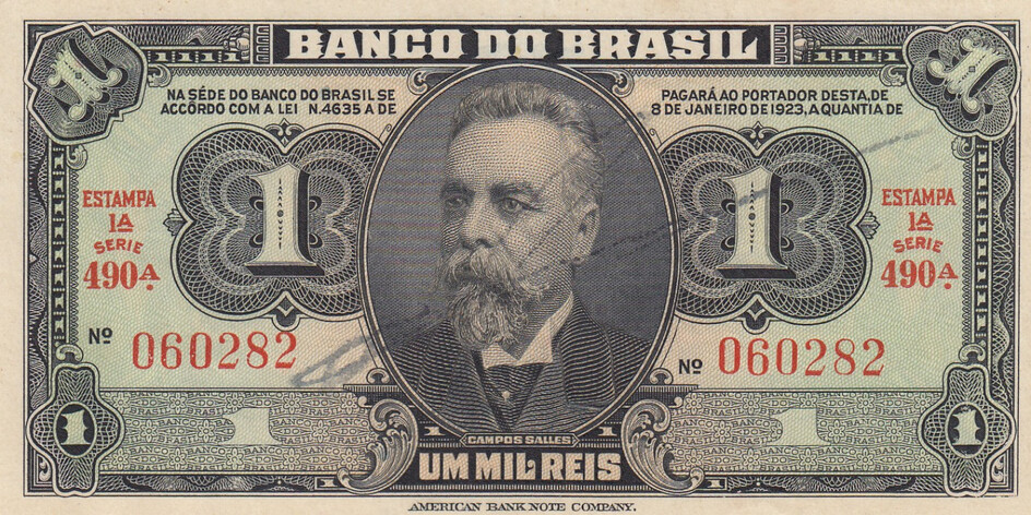 Brazil 1 Mil Reis 1944
