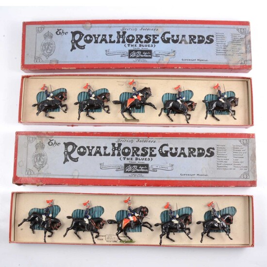 Britains lead figures, The Royal Horse Guards no.2 sets (x2)