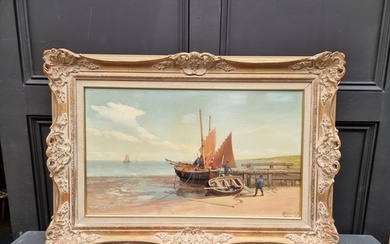 British School, late 19th century, fishing boats on a s...