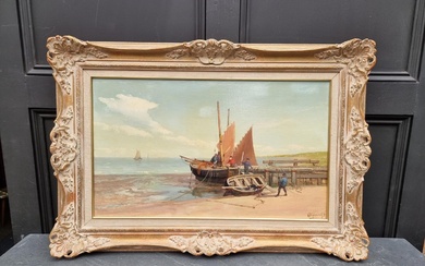 British School, late 19th century, fishing boats on a s...