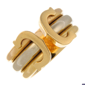 CARTIER - an 18ct gold 'C de Cartier' ring.