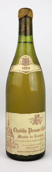 CHABLIS 1er CRU MONTEE DE TONNERRE. Raveneau. Millésime : 1989. 1 bouteille, e.l.a.