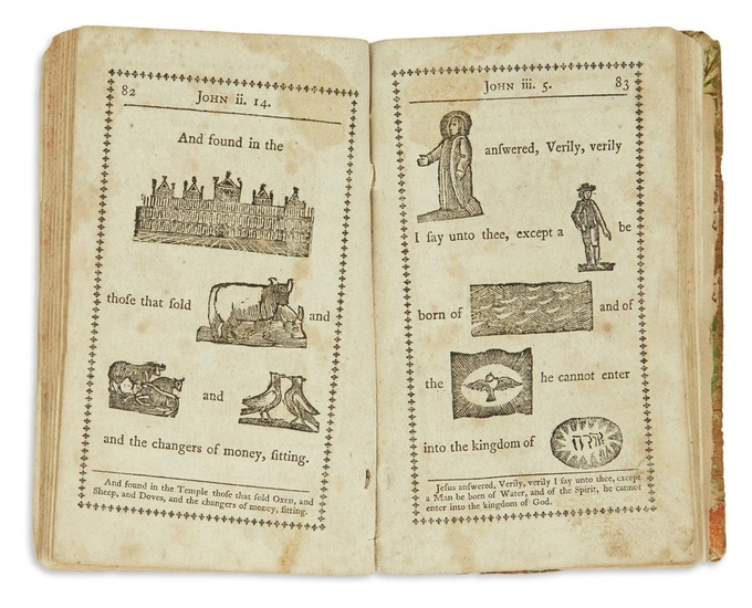 (CHILDREN'S BOOKS.) Hill, Rowland. A New Hieroglyphical Bible for the Amusement & Instruction...