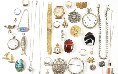 COLLECTION OF ANTIQUE VINTAGE & MODERN JEWELLERY